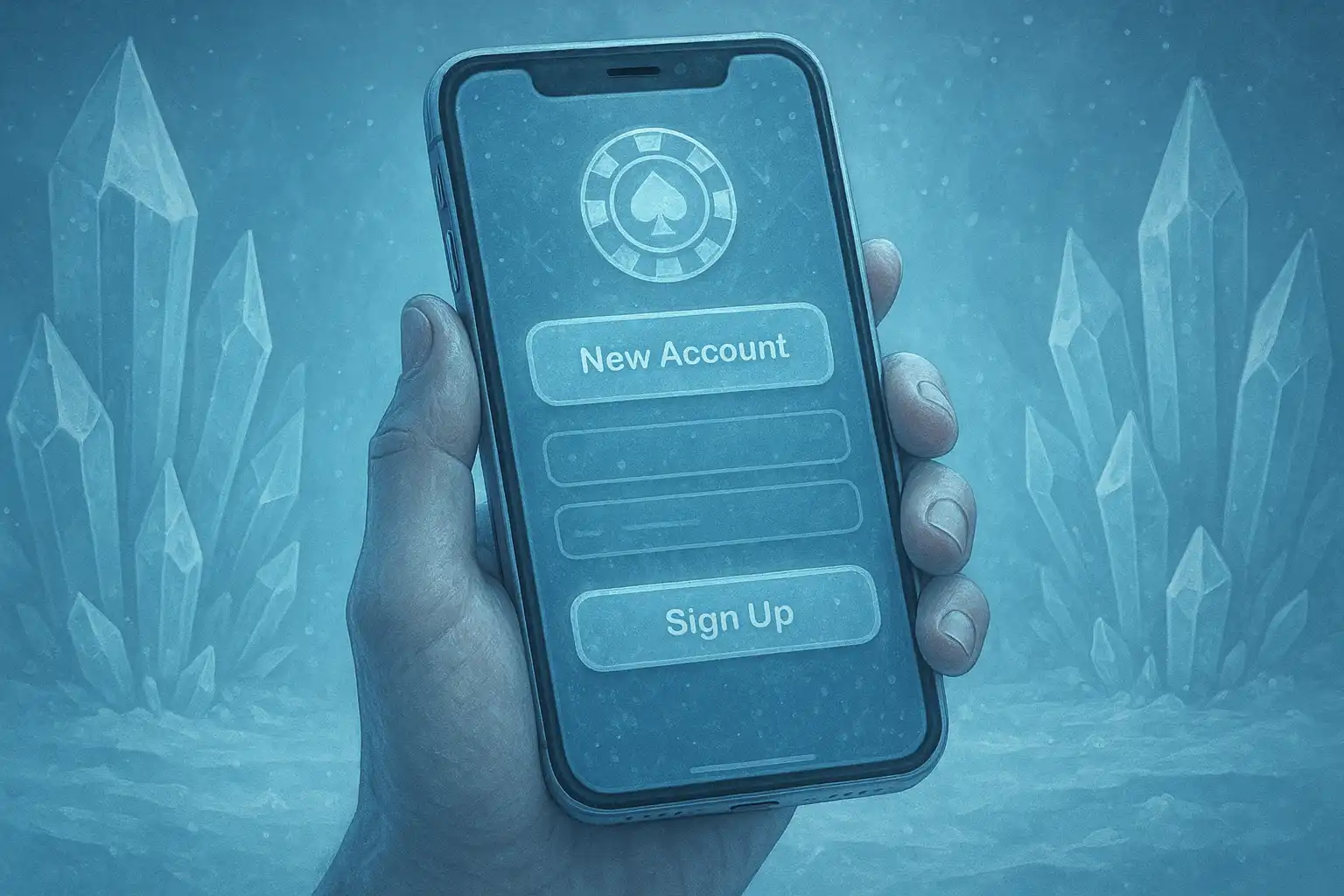 Player registering a new Betarctica account on a laptop